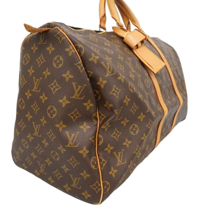 Louis Vuitton Boston Bag Monogram Keepall 55 Brown — view 2