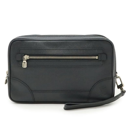 Louis Vuitton Taiga Pavel Second Bag Clutch Leather Ardoise Black Silver