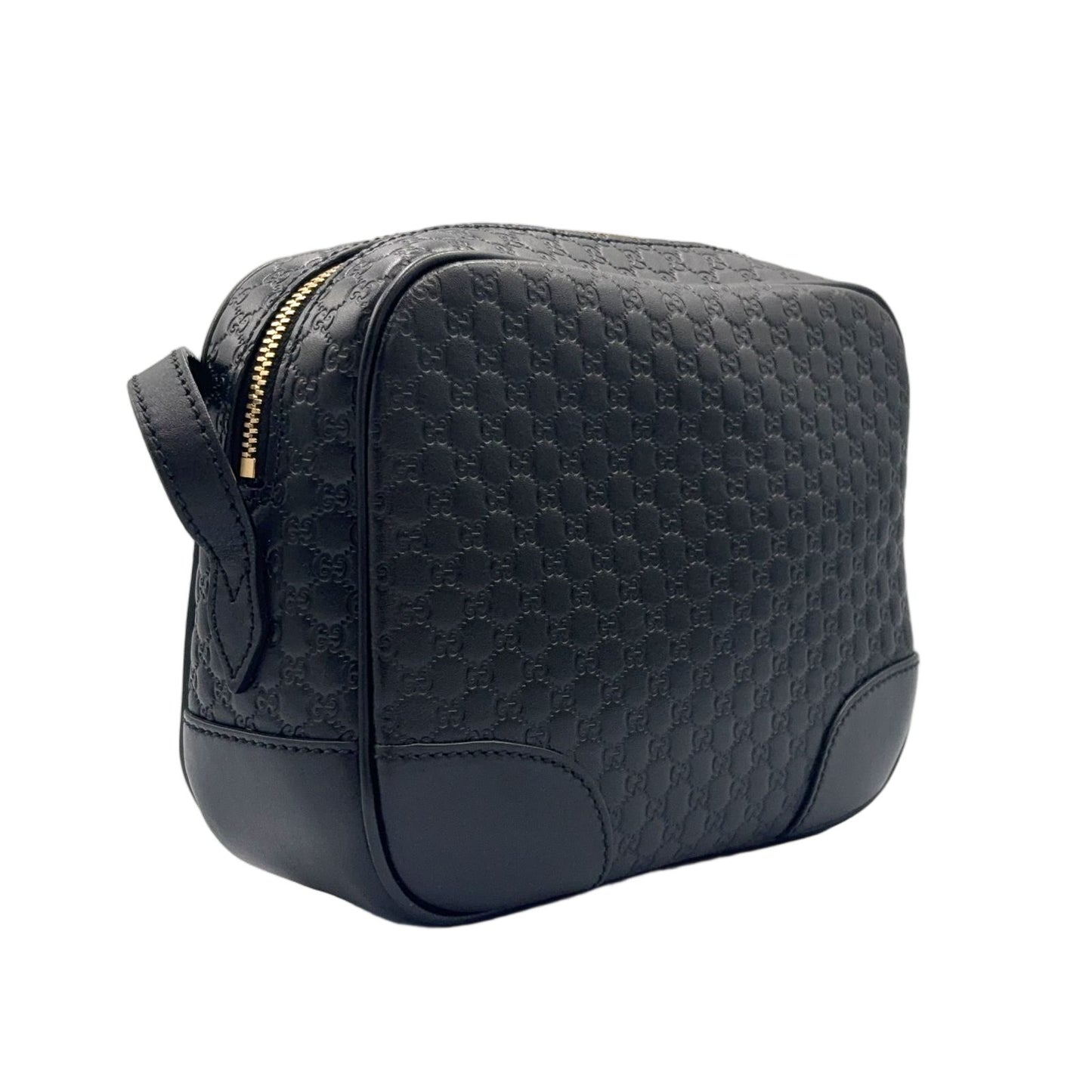 Gucci Micro Guccissima Leather Black Shoulder Bag Gold — view 2