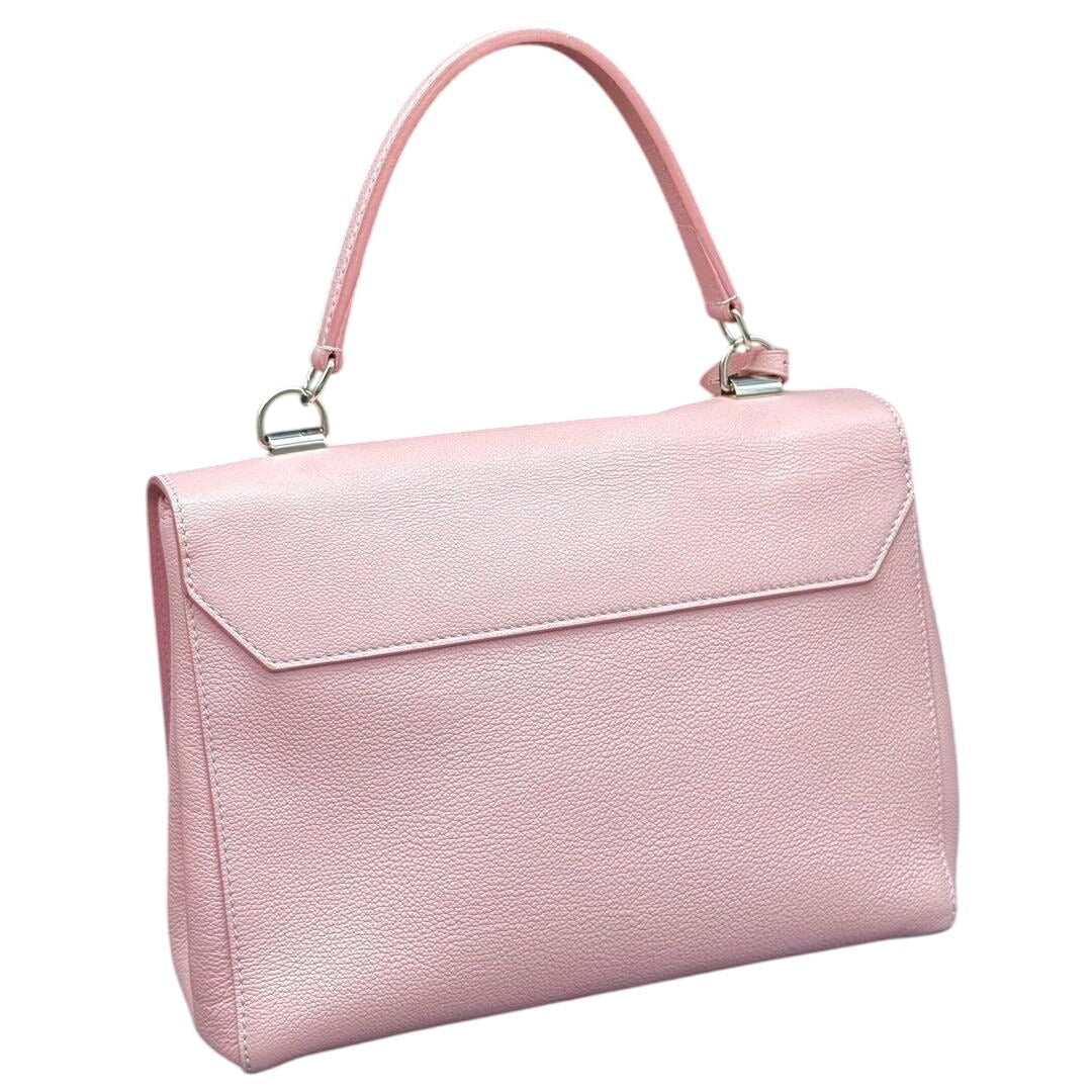 Louis Vuitton Soft Calfskin Lockme Top Handle Rose Ballerine Pink Bag