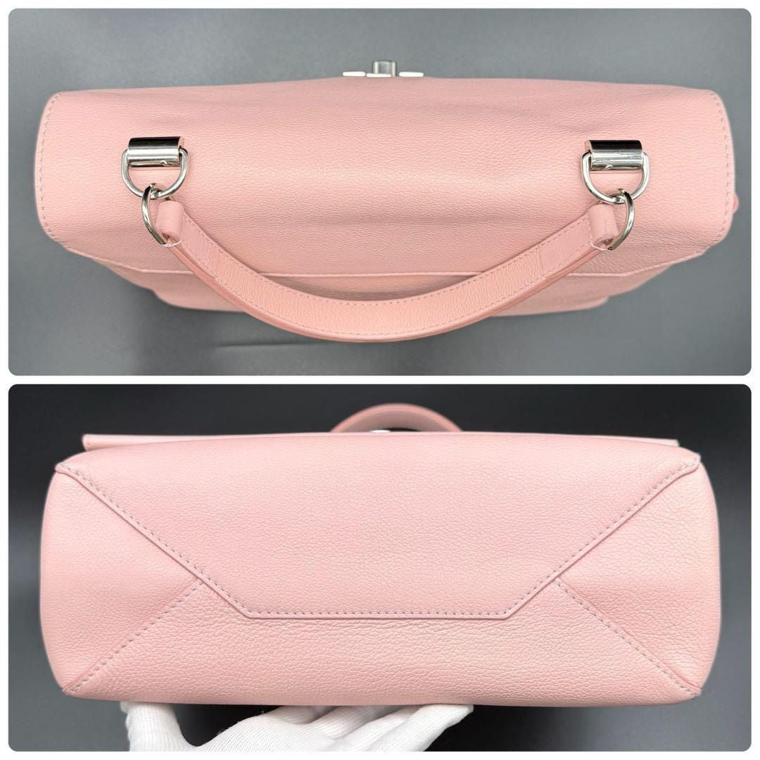 Louis Vuitton Soft Calfskin Lockme Top Handle Rose Ballerine Pink Bag