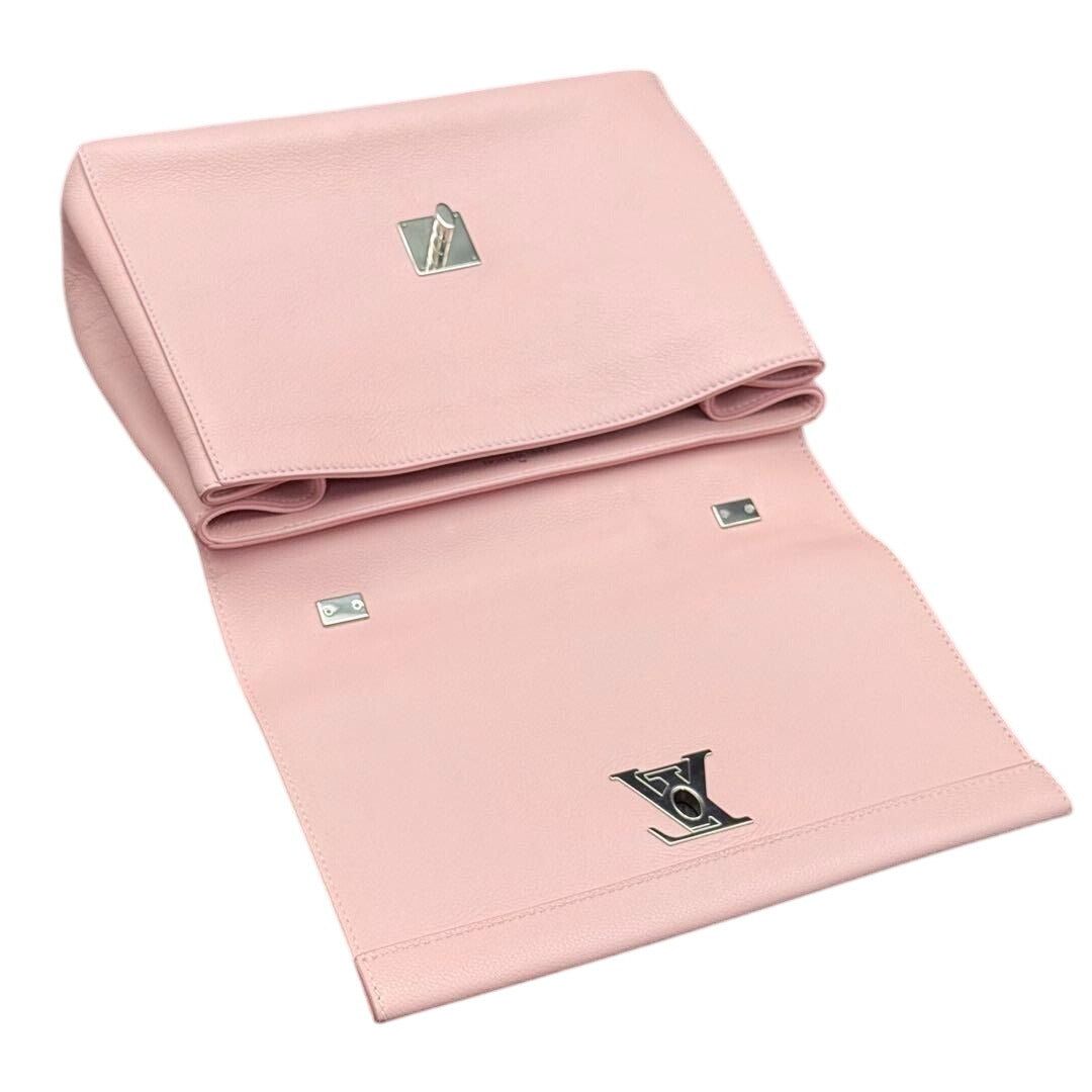 Louis Vuitton Soft Calfskin Lockme Top Handle Rose Ballerine Pink Bag