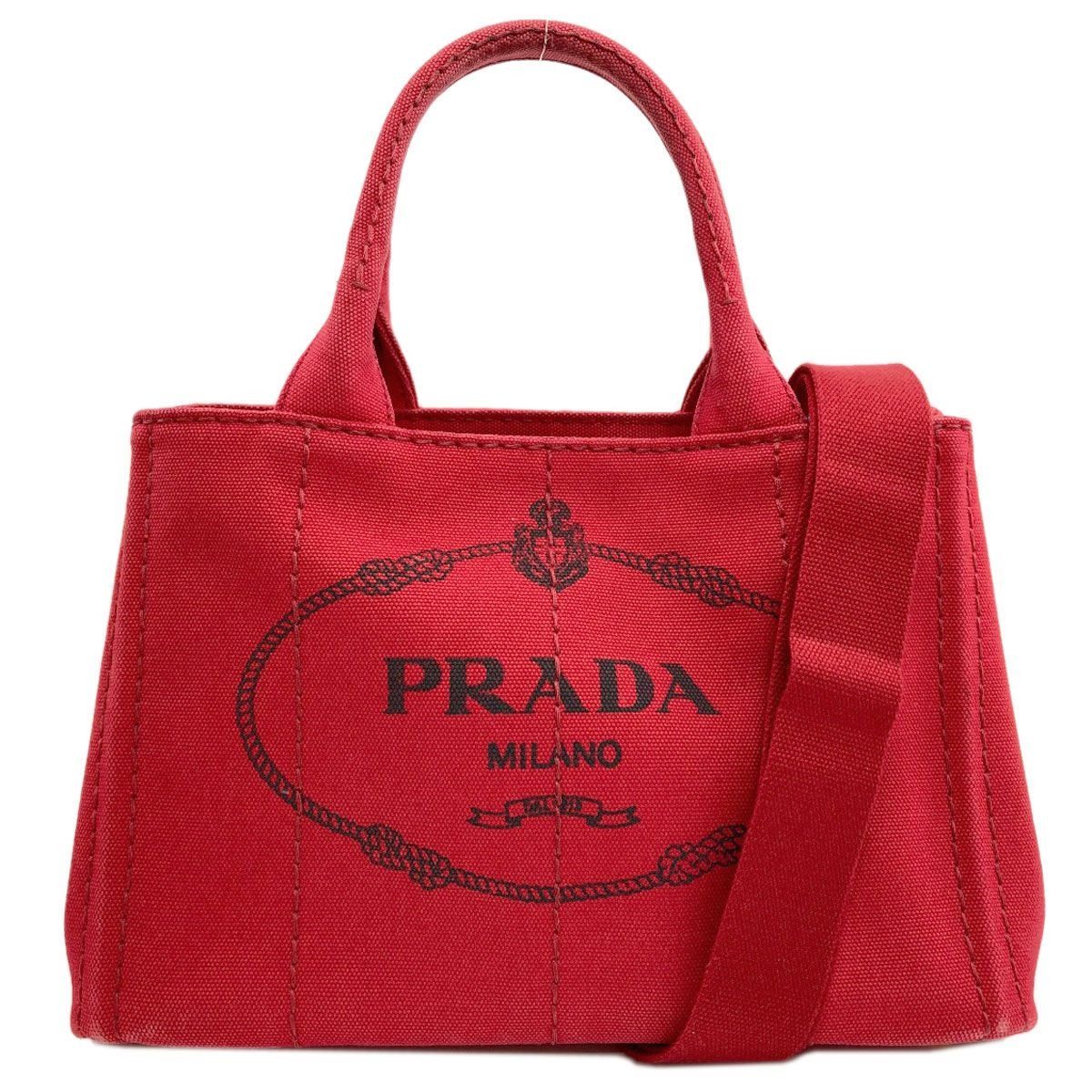Prada Canapa Mini 2-Way Handbag Canvas