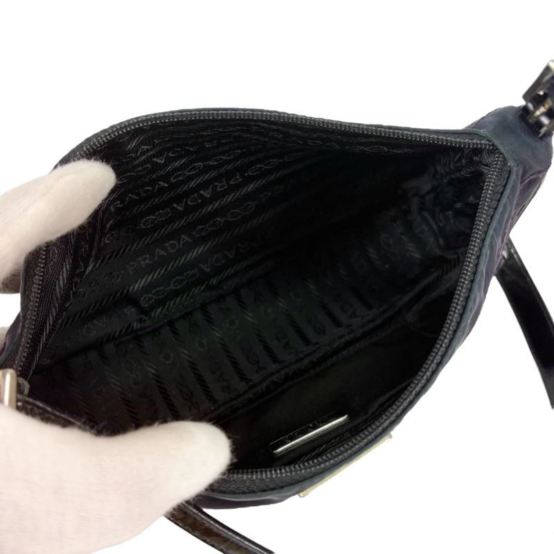 Prada Accessory Pouch Mini Handbag Tessuto Nylon Quilted Purple