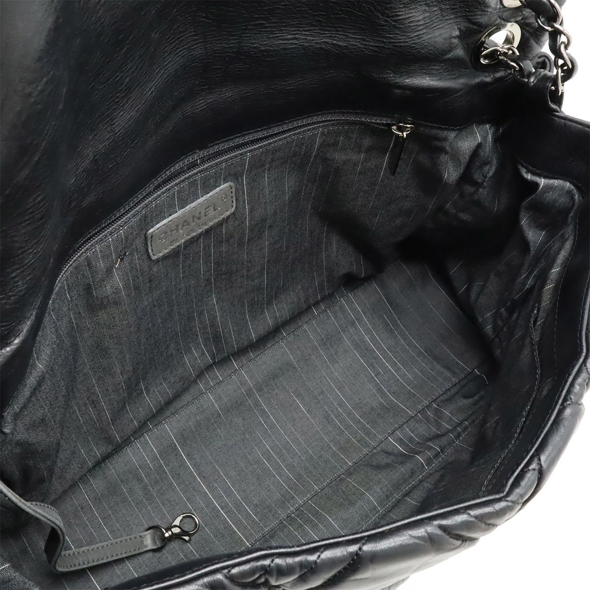 Chanel Coco Mark Chain Shoulder Shoulder Bag Tote Bag Quilted Leather Black