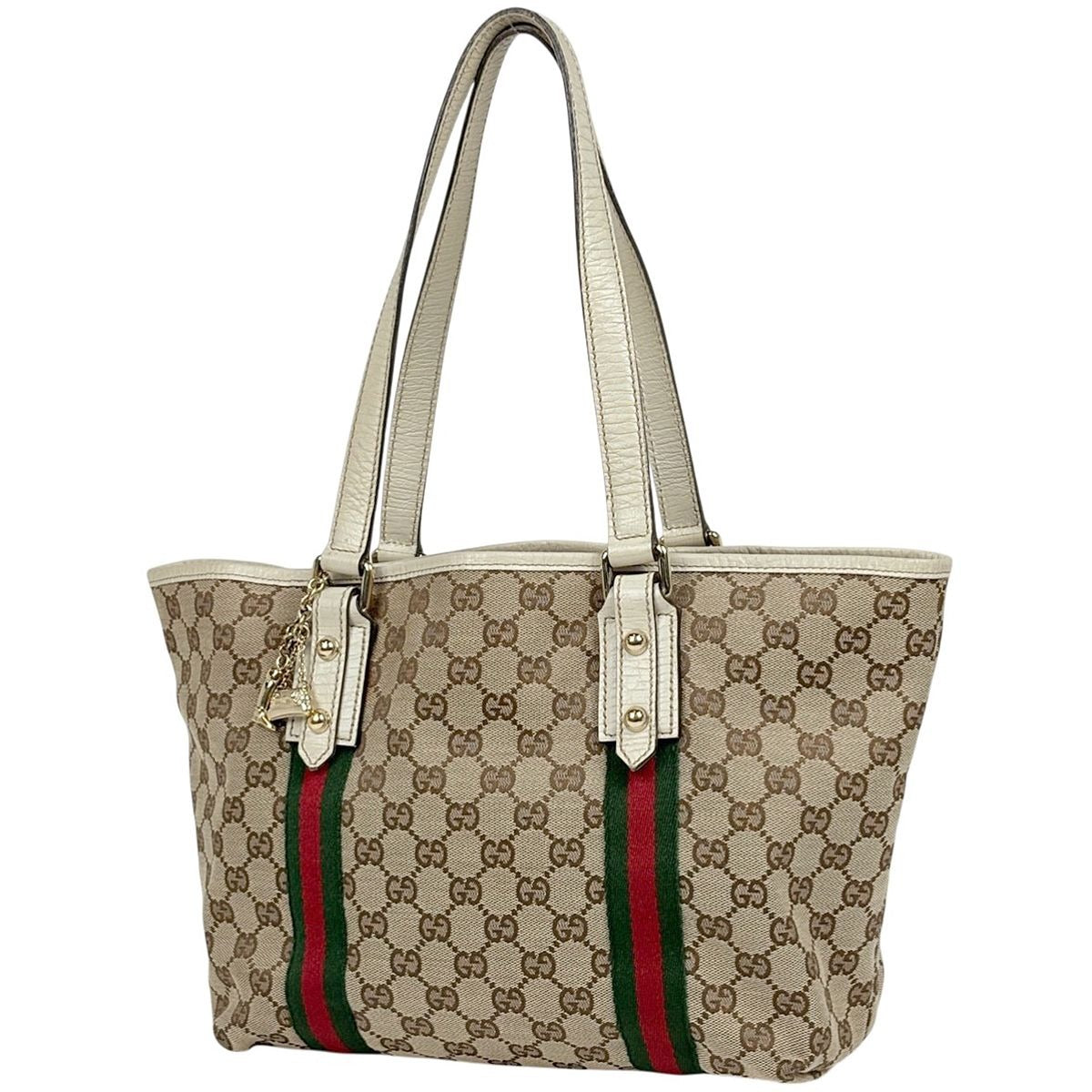 Gucci GG Pattern Tote Shoulder Bag Sherry