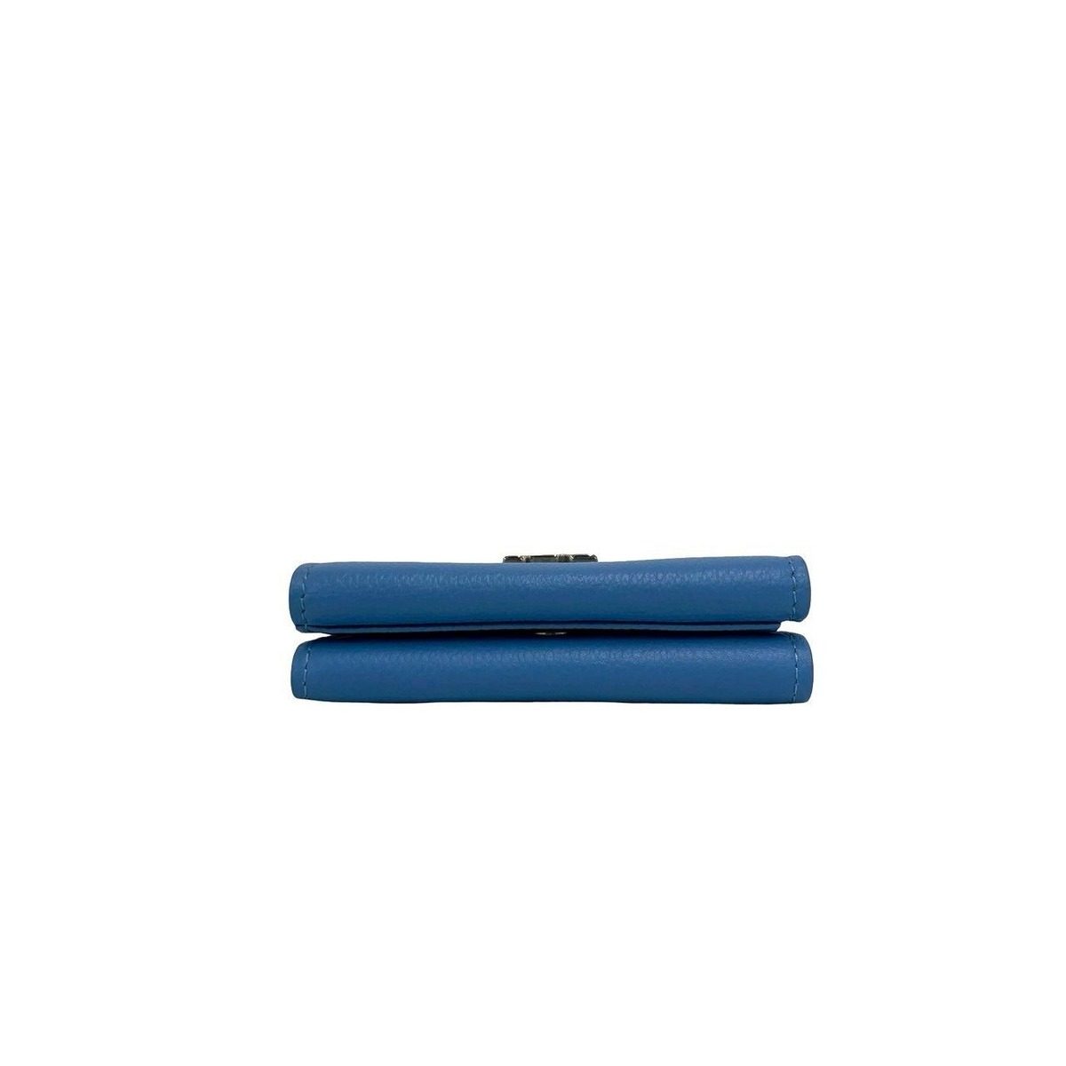 Louis Vuitton Box Portefeuille Lock Mini Leather Trifold Wallet Blue — view 3