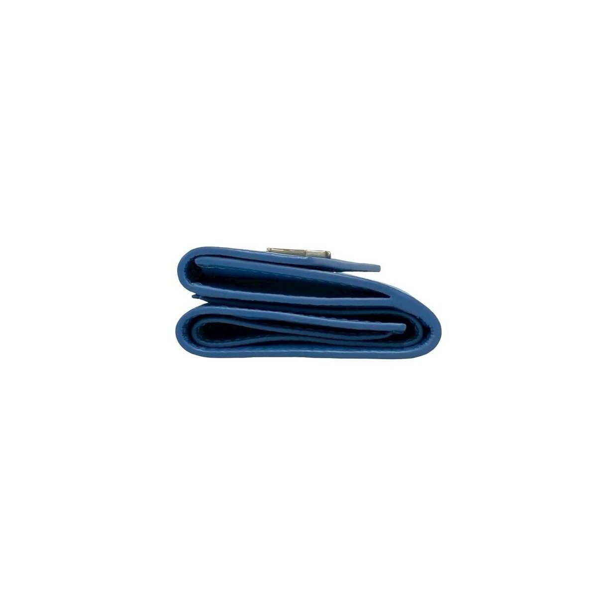 Louis Vuitton Box Portefeuille Lock Mini Leather Trifold Wallet Blue — view 4