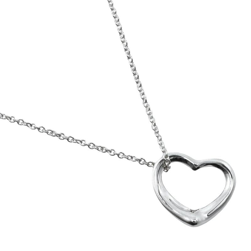 Tiffany & Co Open Heart Elsa Peretti 925 Silver Ladies 2.4g Necklace
