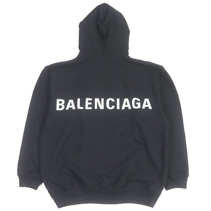 Balenciaga 2018 508184 100% Cotton Back Logo Print Oversized Pullover Hoodie