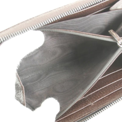 Gucci Round Zipper 307980 493075 Long Wallet In GG Canvas Brown