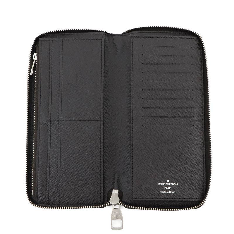 Louis Vuitton Damier Zippy Wallet Vertical Round Zipper Long Wallet Ebène