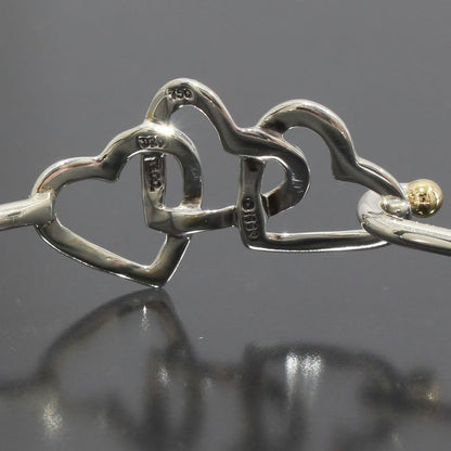 Tiffany & Co Bracelet Triple Heart Bangle 925 750 E0144