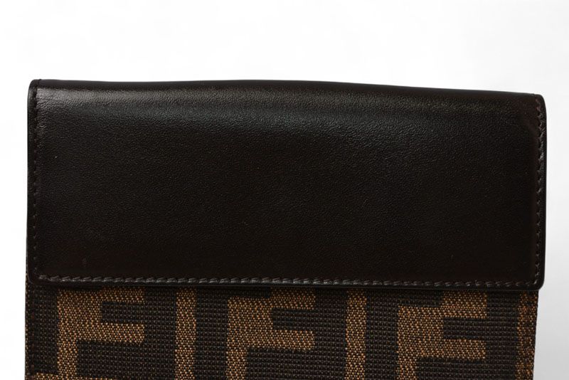 Fendi Wallet Fold Fendi Fold Wallet Zucca Pattern Brown