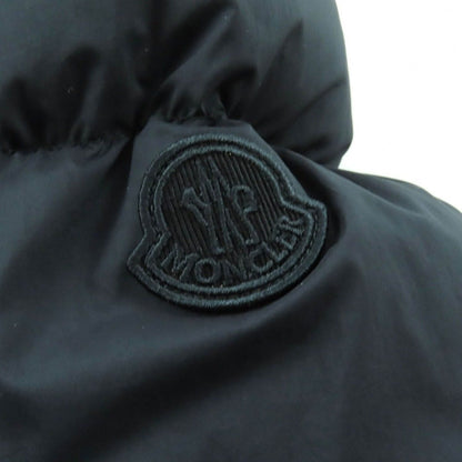 Moncler Aucun Logo Patch Tweed Contrast Stand Collar Double Zip Down Jacket — view 7