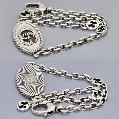 Gucci GG Marmont Bracelet 18 Interlocking Charm Star Ring Silver Oxidized — view 5