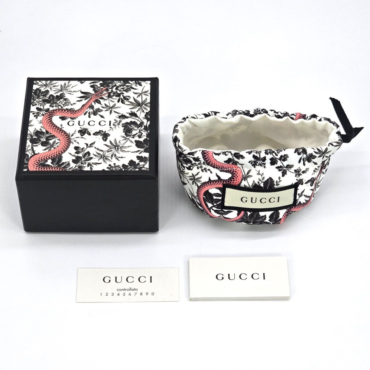 Gucci GG Marmont Bracelet 18 Interlocking Charm Star Ring Silver Oxidized — view 9