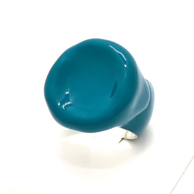 Bottega Veneta Enamel Paint Silver Signet Ring 15 Blaster Star