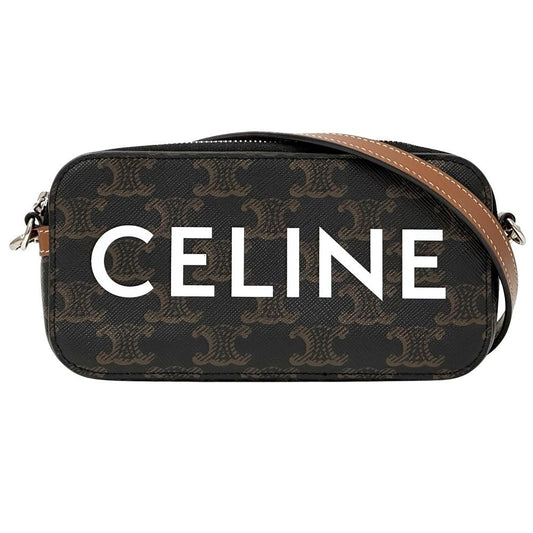 Celine Triomphe Shoulder Bag Horizontal Pouch Brown