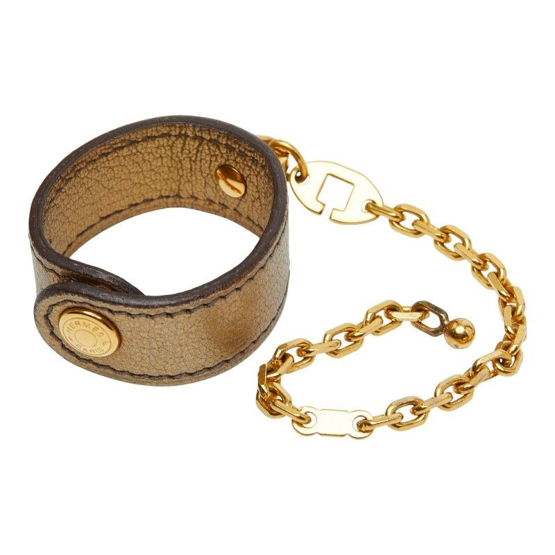 Hermes Nomad Glove Holder Gold Leather Plated