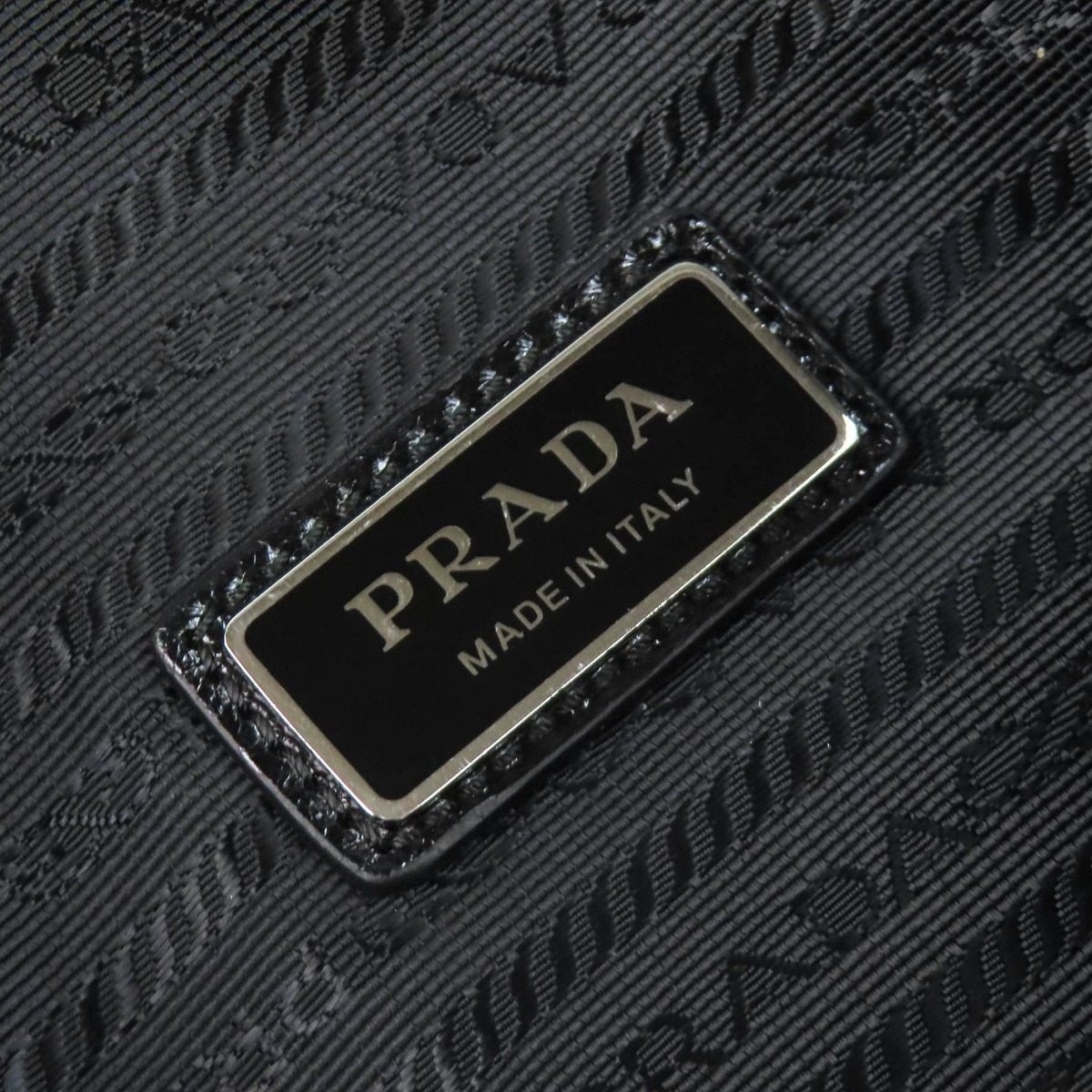Prada Triangle Logo Leather Shoulder Bag Black Recommended — view 11