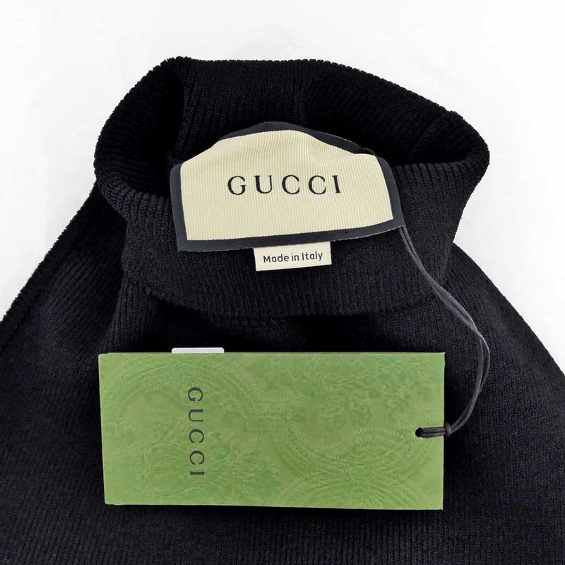 Gucci No-sleeve Knit L Size Black 681132 Women's Apparel Women's Clothes