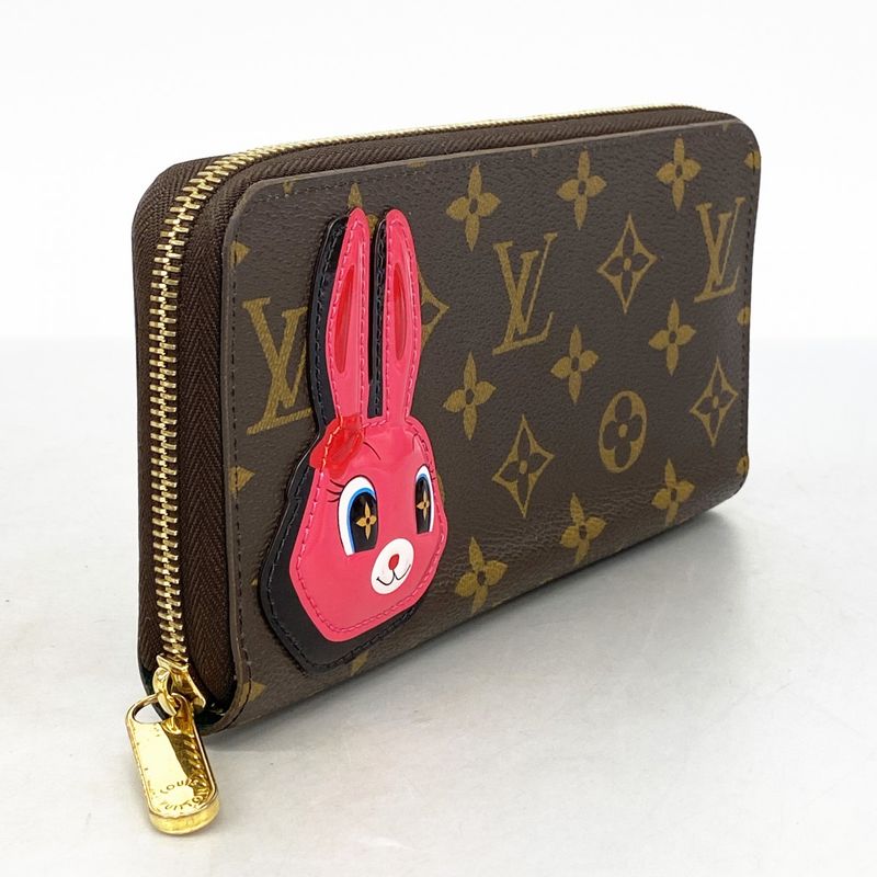 Louis Vuitton Long Wallet Monogram Animogram Zippy Wallet M83689 Brown Ladies