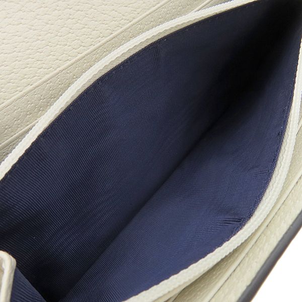 Gucci Long Wallet GG Continental Wallet Leather White Gold Hardware White
