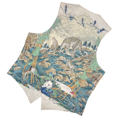 Hermes Vest Sichuan Silk Multicolor 48 Mens