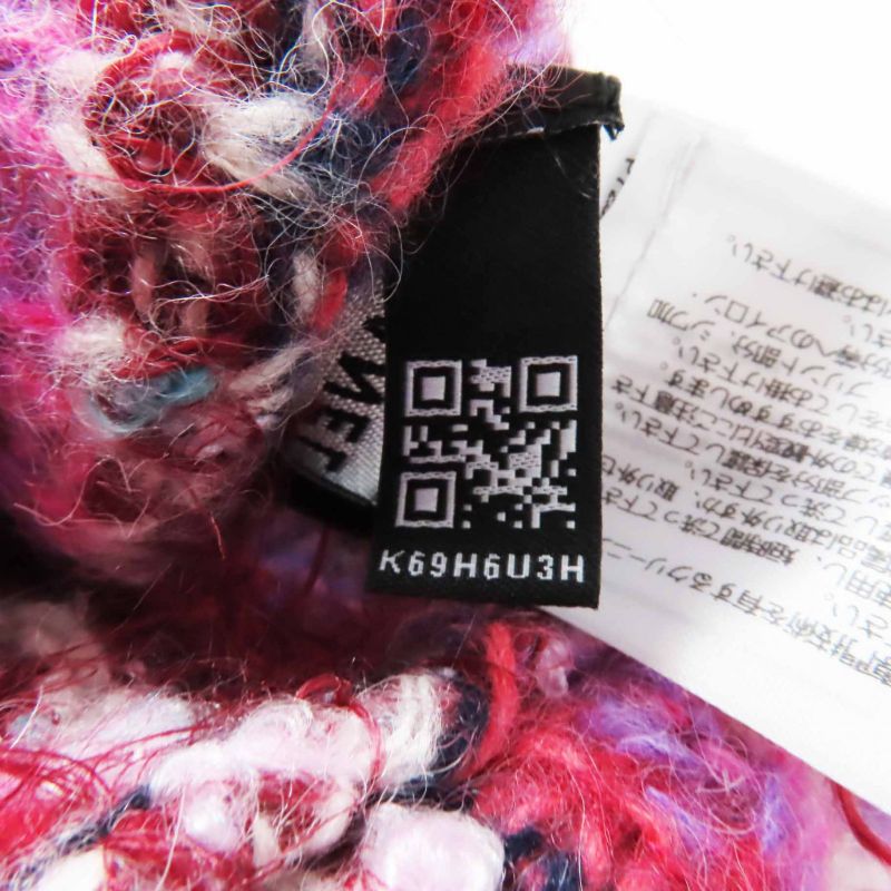 CHANEL P72981 Alpaca Silk Fishtail Tweed Skirt With Coco Mark Buttons Pink