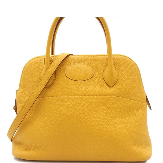 Hermes Bolide 31 Jaune Ambre Gold Taurillon Clemence 2-Way Shoulder Bag