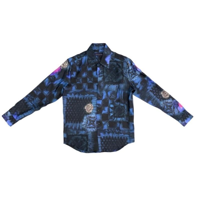 Louis Vuitton LV Soruc All Over Silk Long Sleeve Shirt Rm212m Hls17w Black and