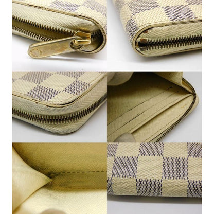 Louis Vuitton Coin Case Sn1018 Zippy Purse Damier Azur White — view 5