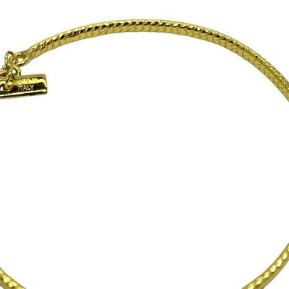 Fendi Baguette Bracelet Bangle Accessories Small FF Logo Gold [size S]