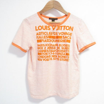 Good Louis Vuitton Print Short Sleeve T-Shirt Cut and Sewn Size S Orange Ladies