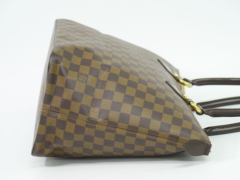 Authentic Louis Vuitton LV Saleya MM Damier Ebène Tote Handbag Brown N51182