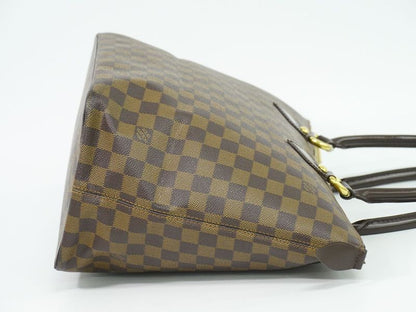 Authentic Louis Vuitton LV Saleya MM Damier Ebène Tote Handbag Brown N51182