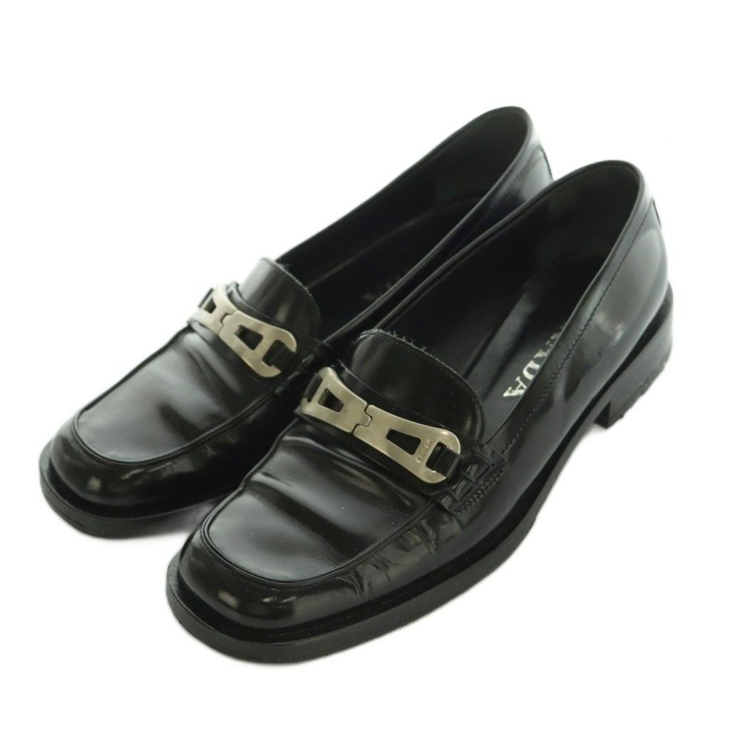 Prada Loafers Square Toe 36.5 Black