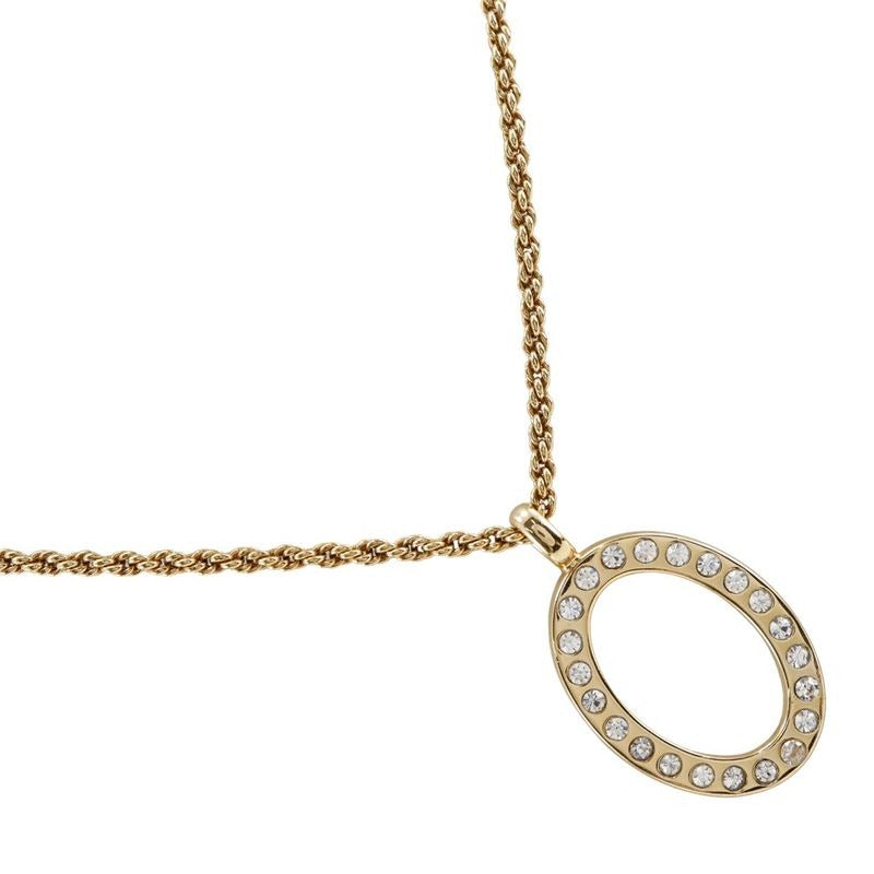 Christian Dior Vintage Circle Gold Plated And Rhinestone 29.0