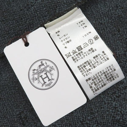 Hermes Sweater Camouflage Knit Wool Nylon Rayon Brown and Blue XS Brown Long