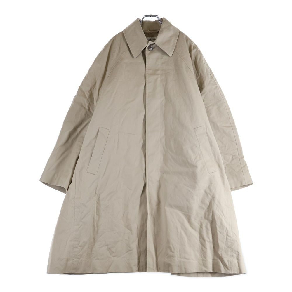 Balenciaga 19 AW 5 B Double Pocket Filling Oversize Long Coat Beige