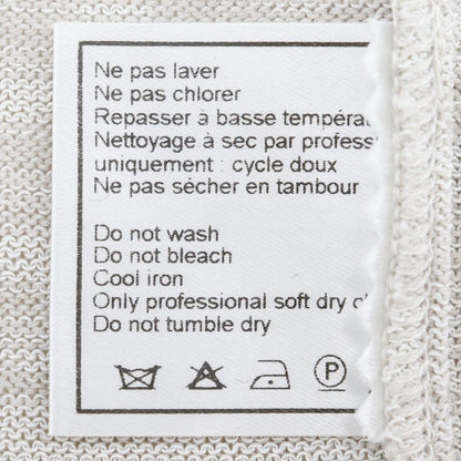 Chanel Logo Plate P12872v00569 Cotton Beige Women's Cardigan