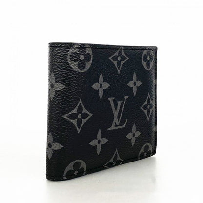 Louis Vuitton Wallet Monogram Eclipse Portefeuille Marco NM M62545 Black Men's