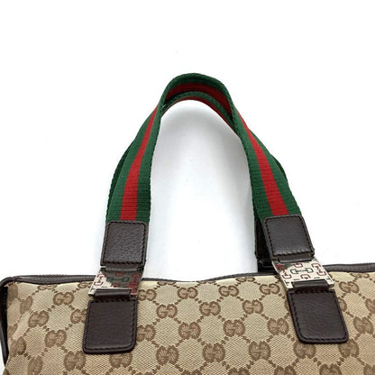 Gucci 145759 Handbag Brown GG Canvas Sherry Line Ladies Fashion Brand Name High