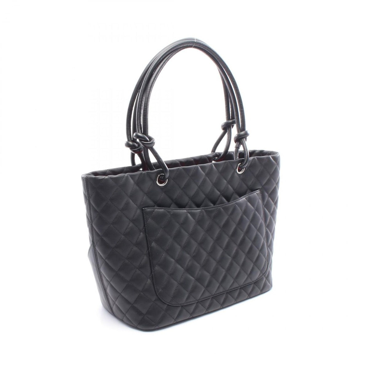 Chanel Tote Cambon Line Large Black Leather Patent — view 2