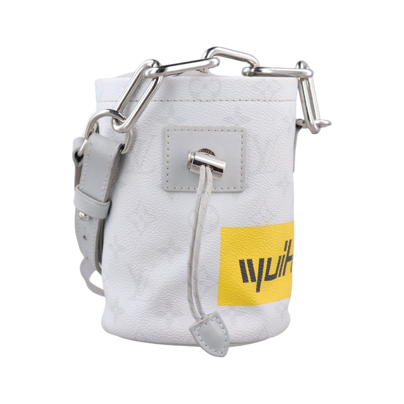 Louis Vuitton Logo Chalk Nano Bag Blanc Monogram Canvas
