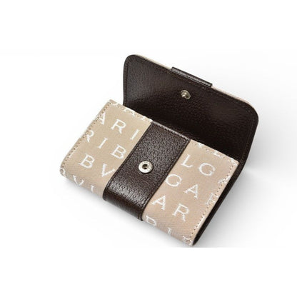 Bvlgari Key Case Holder Logomania Beige Silver — view 5