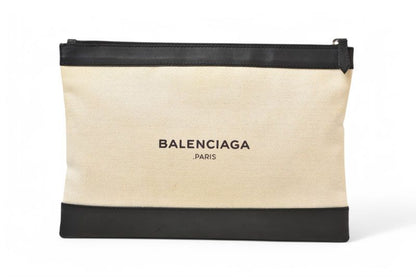 Balenciaga Clutch Bag Second Bag Balenciaga NAVY CLIP Navy Clip Pouch Canvas