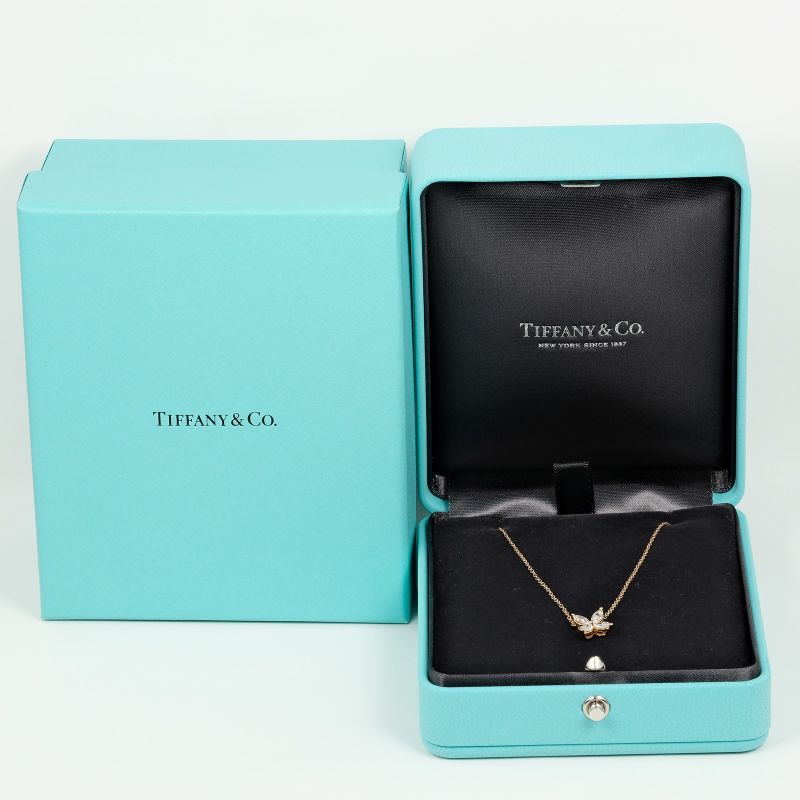 Tiffany & Co Victoria Medium 18K Pink Gold And Diamonds Ladies 2.21g Necklace