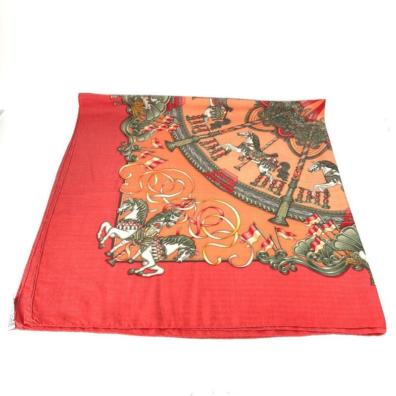 Hermes Scarf Carrégien 140 Carrégien 140 Cashmere Orange